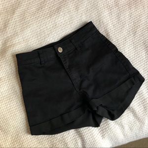 Black High Waisted Shorts